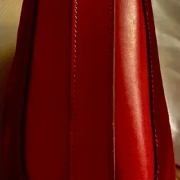 Gucci Red Suede Shoulder Bag
